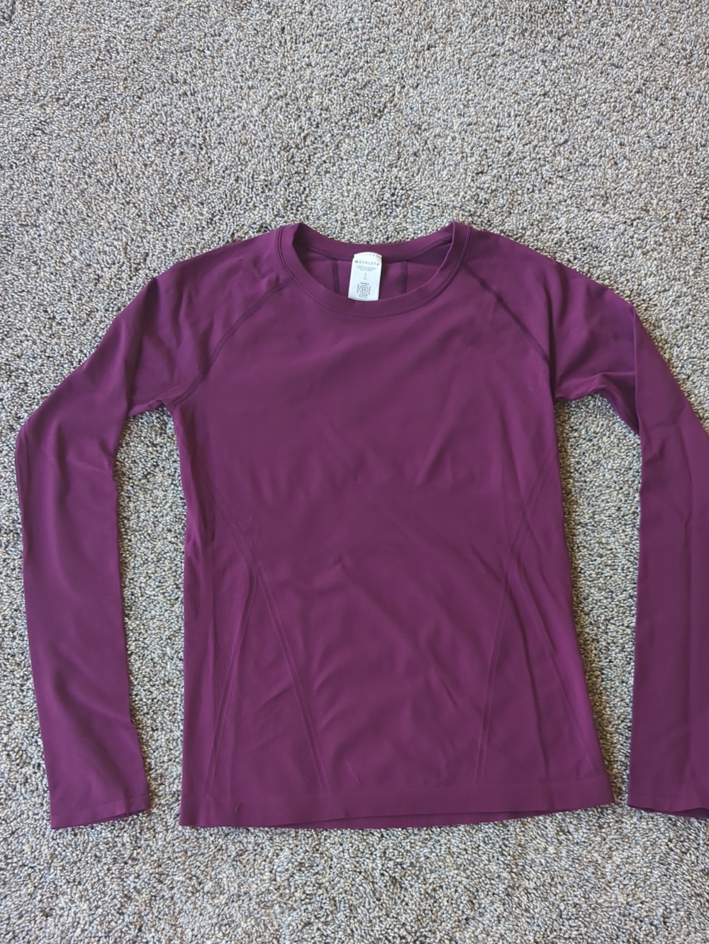 Athleta Momentum Long Sleeve Top - Plum S